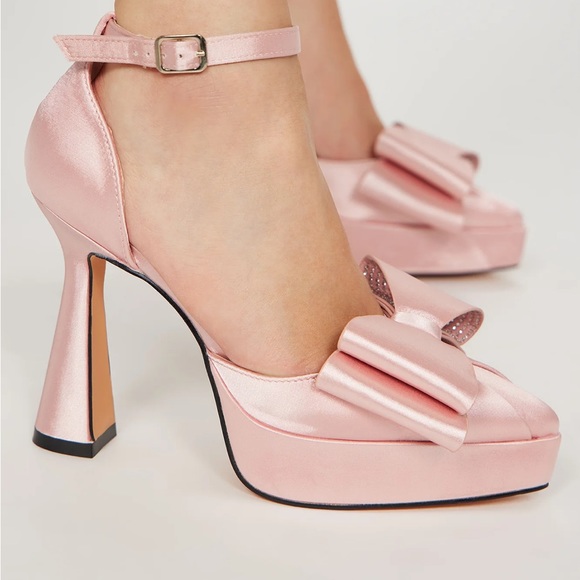 Pink platform pumps - Picture 6 of 10
